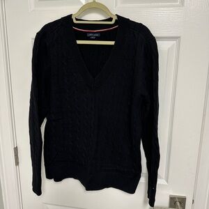 Tommy Hilfiger Black V-Neck Sweater